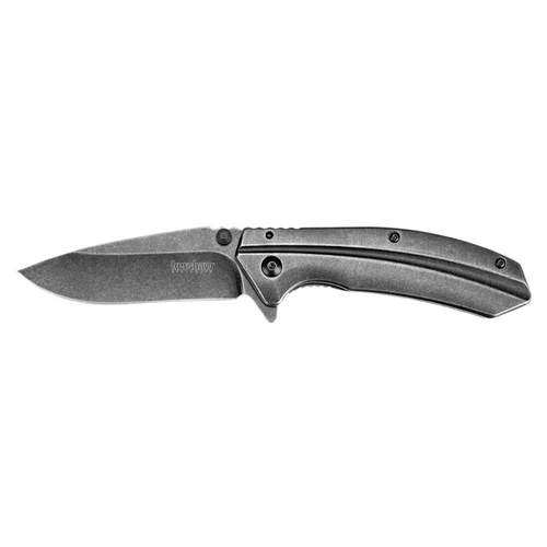 Kershaw Filter folding knife with a BlackWash finish, featuring an all-steel design and SpeedSafe assist mechanism.