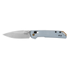 Kershaw Mini Iridium knife featuring a D2 spear point blade and ice blue handle with gold accents for everyday carry.