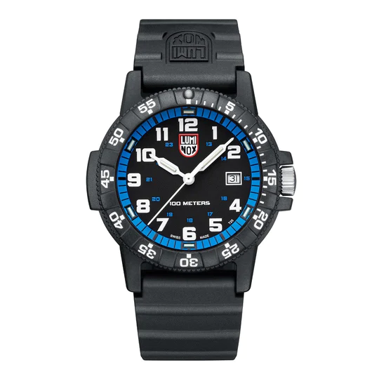 Blue and black Luminox Leatherback Sea Turtle Giant Outdoor Watch 0337 with CARBONOX case with PU strap