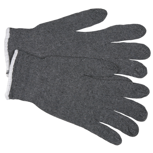 MCR Safety Econ Cotton/Polyester 7 Gauge gray gloves for general hand protection in light duty applications.