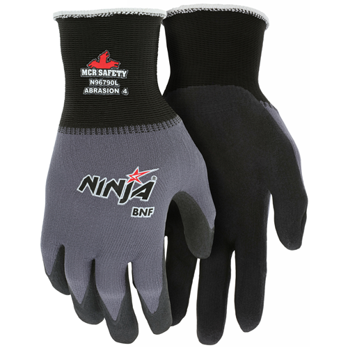 MCR Safety Ninja BNF gloves featuring a 15 G-Palm coat, designed for optimal dexterity and hand protection.