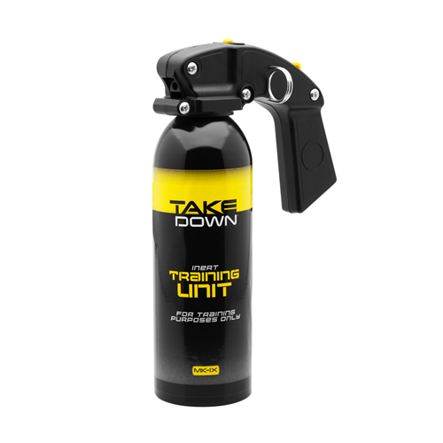 MACE Inert MK-IV Training Spray with flip top cap, designed for law enforcement training and crowd control practice.