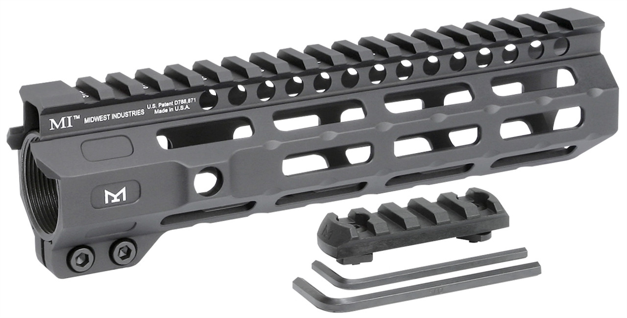 Midwest Industries Combat Rail M-LOK handguard with polymer rail and wrench, designed for durability and performance.