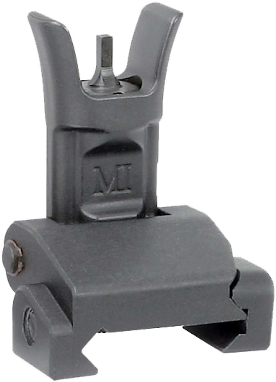Midwest Industries Combat Rifle Flip Front Sight for AR15/M4, featuring durable steel and low-profile design.