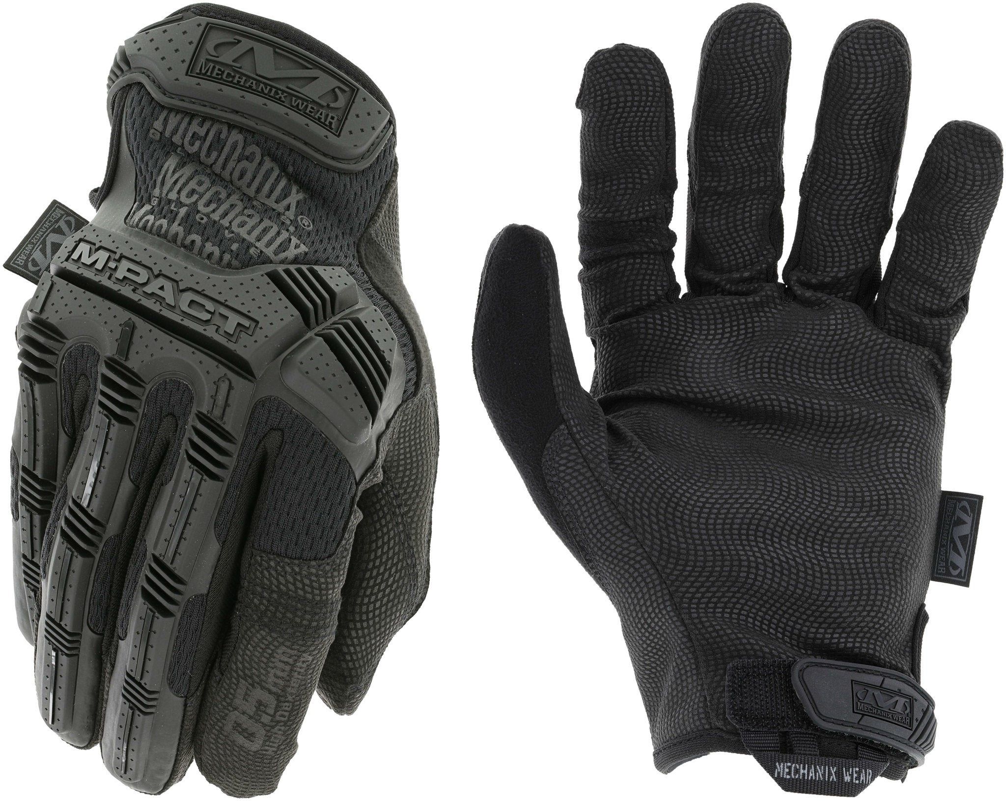 Mechanix Wear 0.5mm M-Pact gloves featuring TPR protection, breathable TrekDry, and precision AX-Suede for enhanced grip.