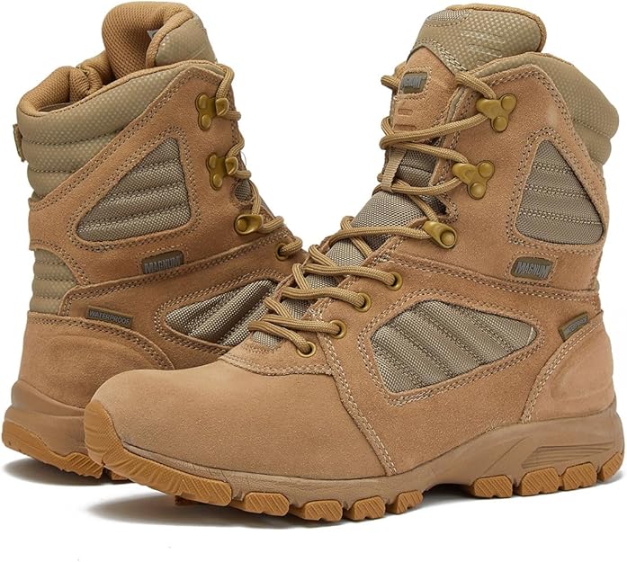 Magnum Storm 8" Waterproof Desert Military Tactical Side-Zip Boots (Desert Tan)