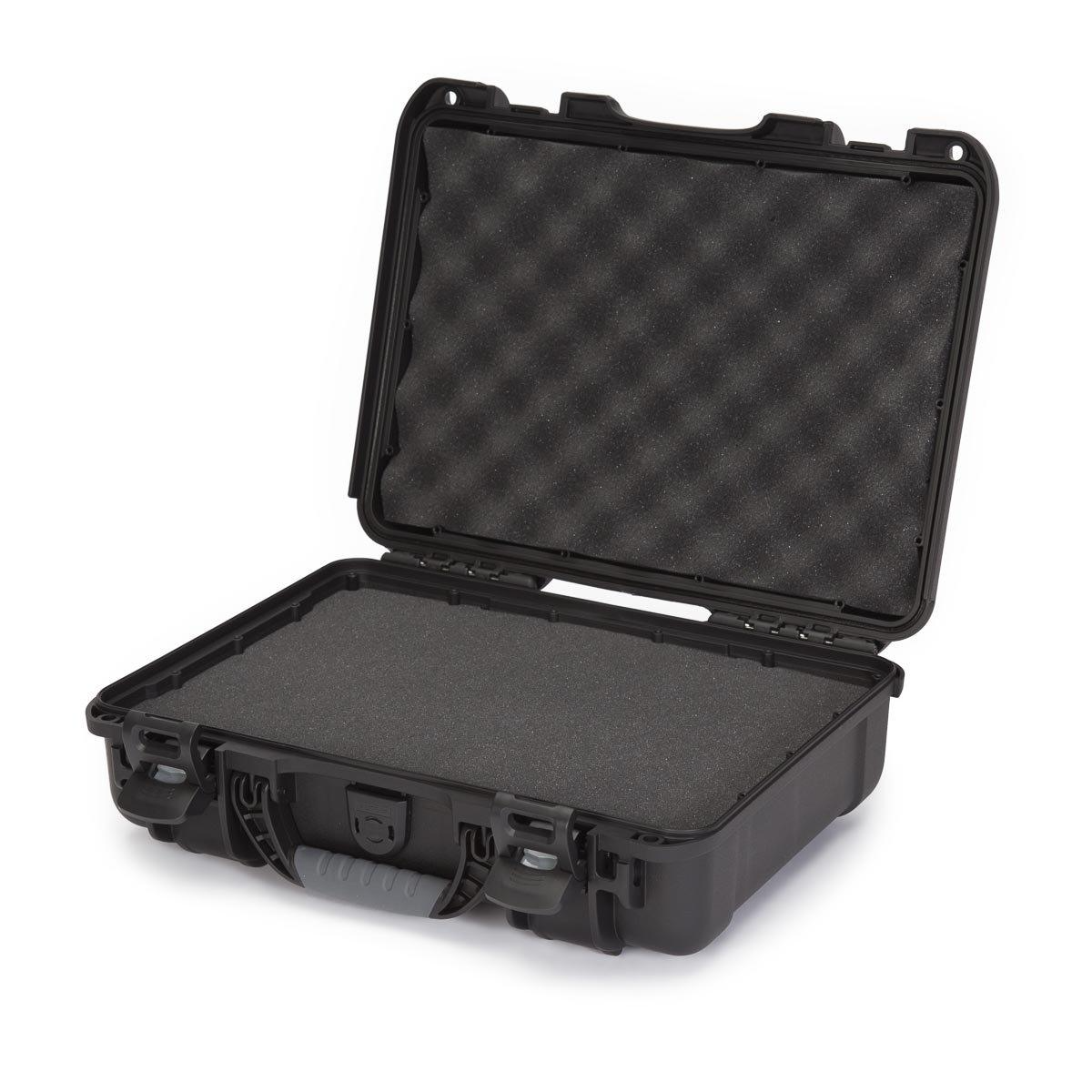 Nanuk 910 waterproof hard case with foam interior, designed for protection and durability in tough conditions.