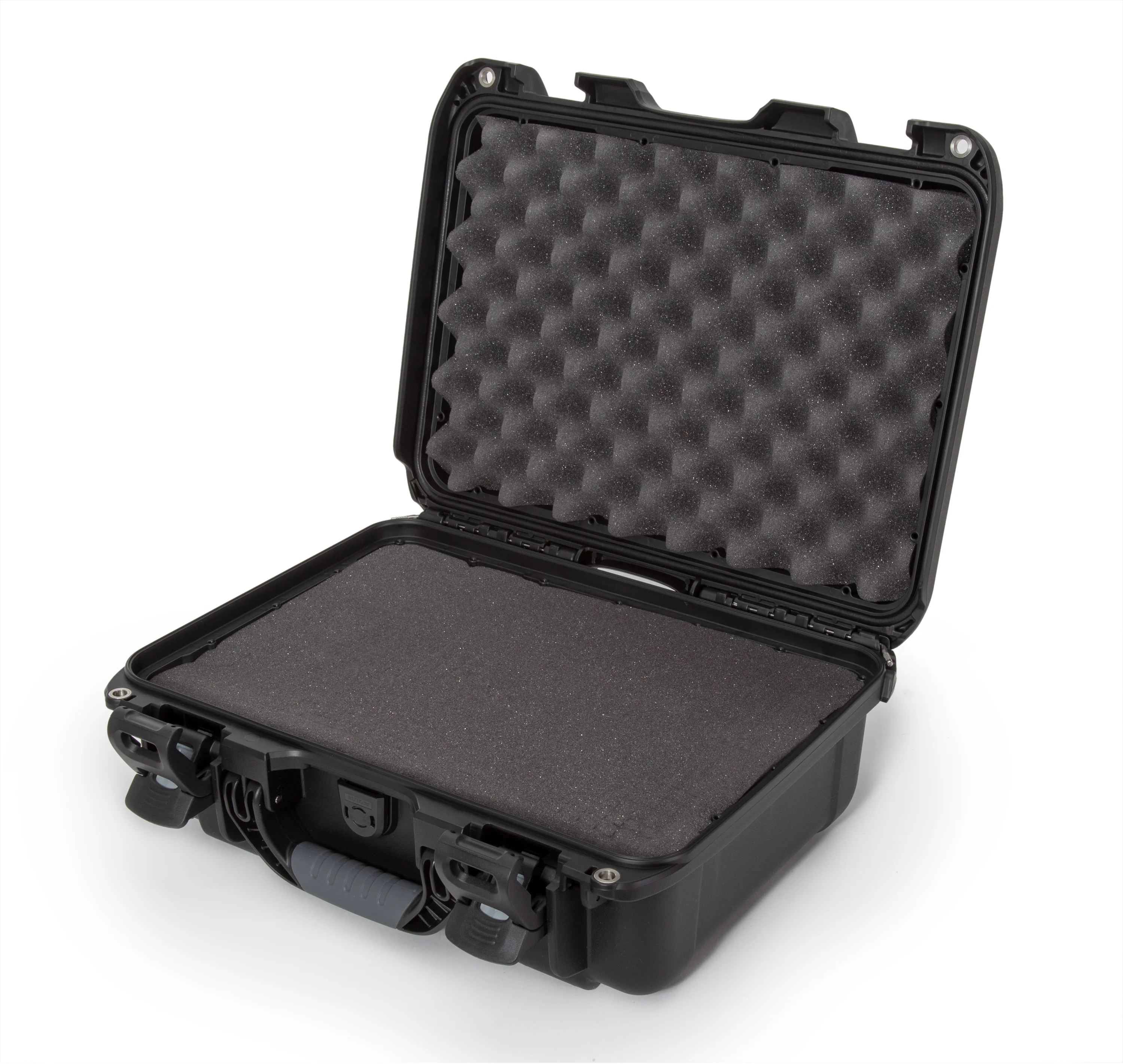 Open Nanuk 920 waterproof hard case with foam interior, designed for ultimate protection of valuable gear.