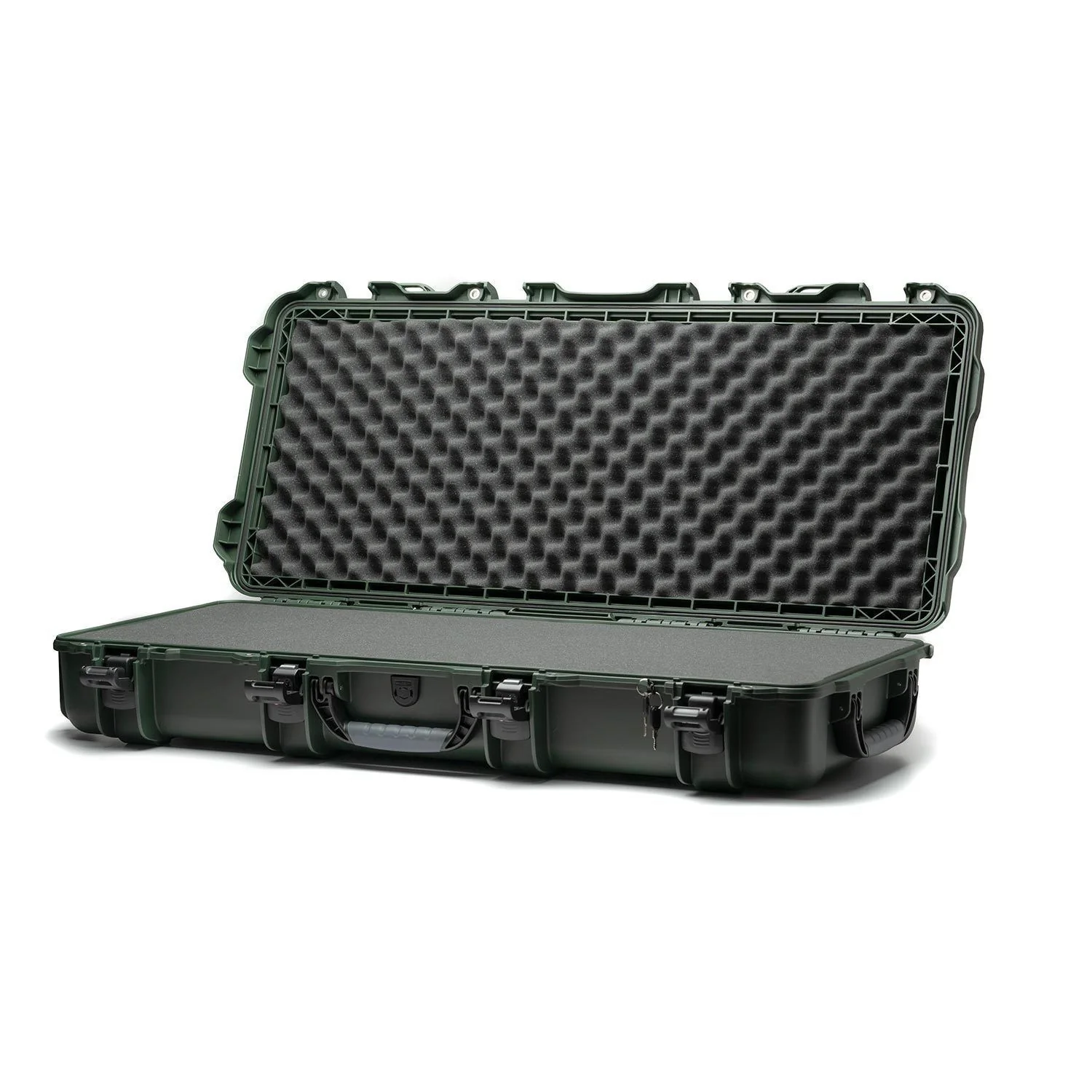 Nanuk 985 Case with foam, durable outdoor storage for firearms, waterproof, dustproof, and ideal for travel.