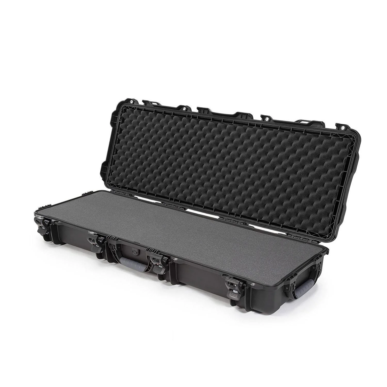 Nanuk 990 waterproof hard case with foam interior, designed for durability and protection in tough outdoor conditions.