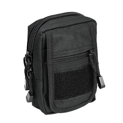 NcSTAR Small Utility Pouch in black, featuring multiple zippered compartments for tactical gear and small items.