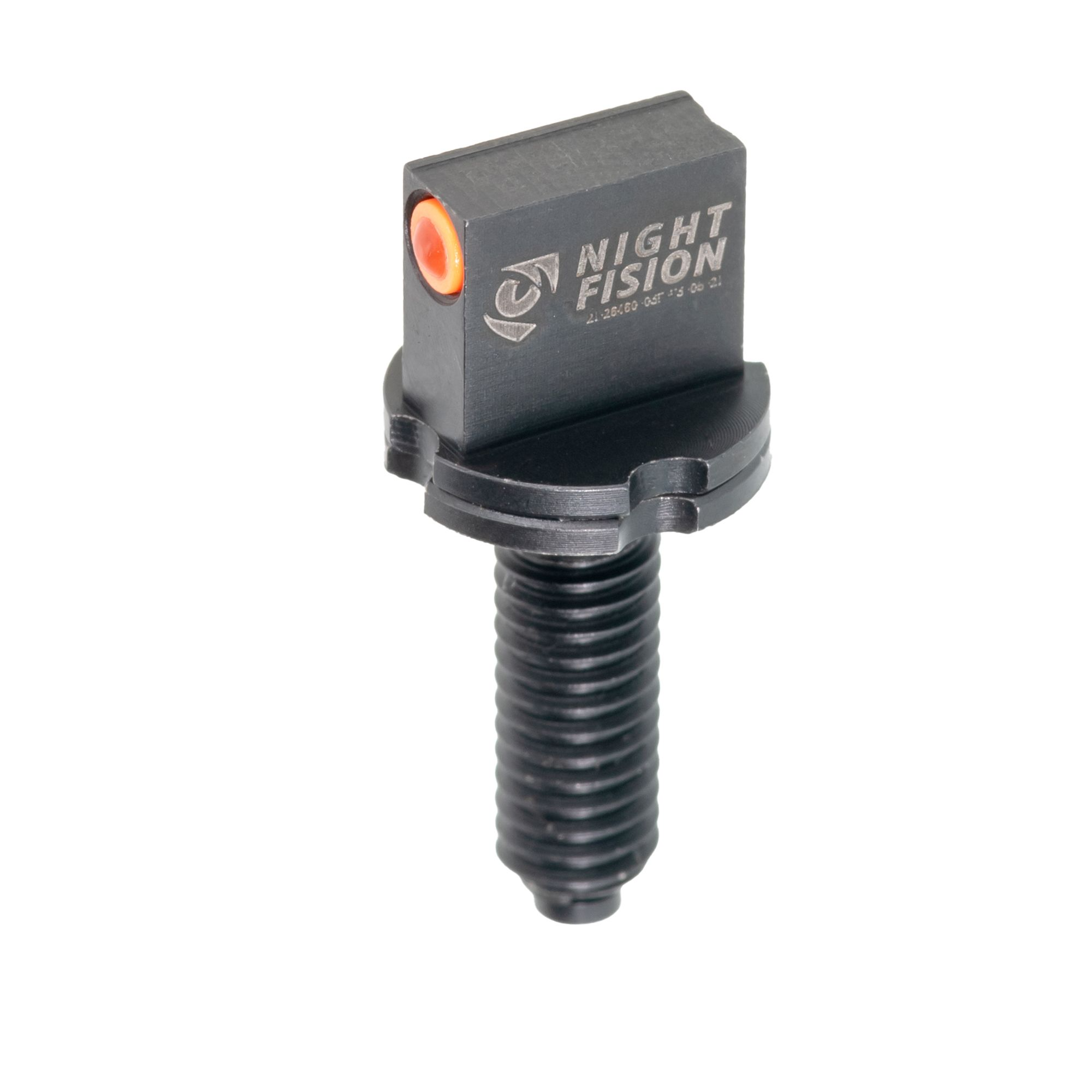 Night Fision Tritium AR15 front sight post with tritium insert for enhanced visibility in low-light conditions.