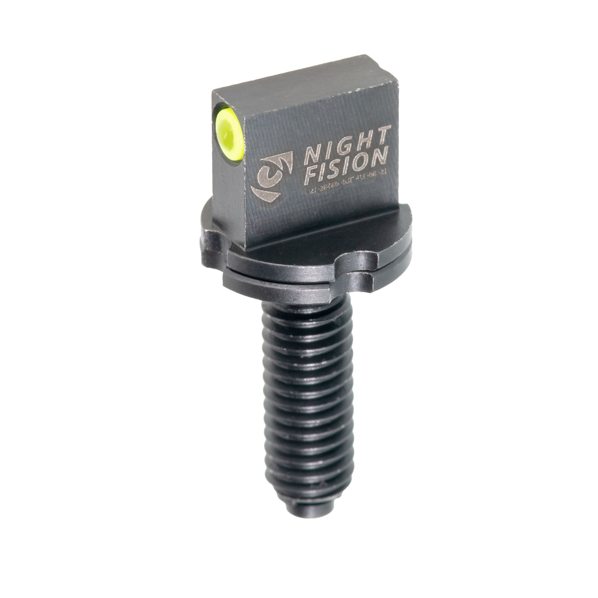 Night Fision Tritium AR15 front sight post with high-visibility tritium insert, designed for low-light conditions.