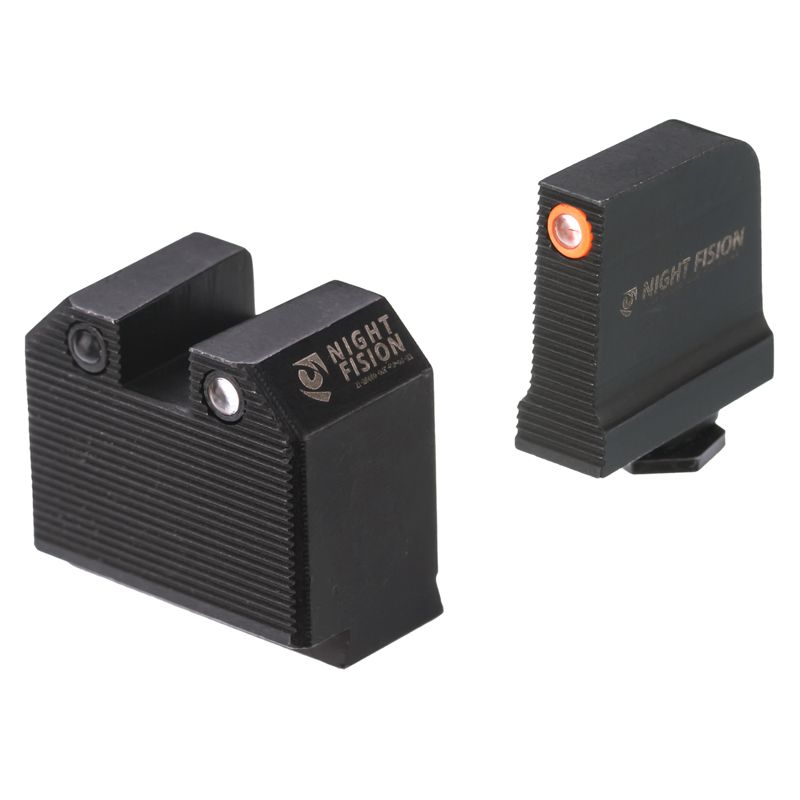 Night Fision Optics Ready Stealth Night Sight Set for Glock 43/43X featuring enhanced Tritium aiming dots.