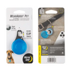 Nite Ize WearAbout Pet Tracker Holder packaging showcasing a blue clippable design for Apple AirTag, ideal for pets.