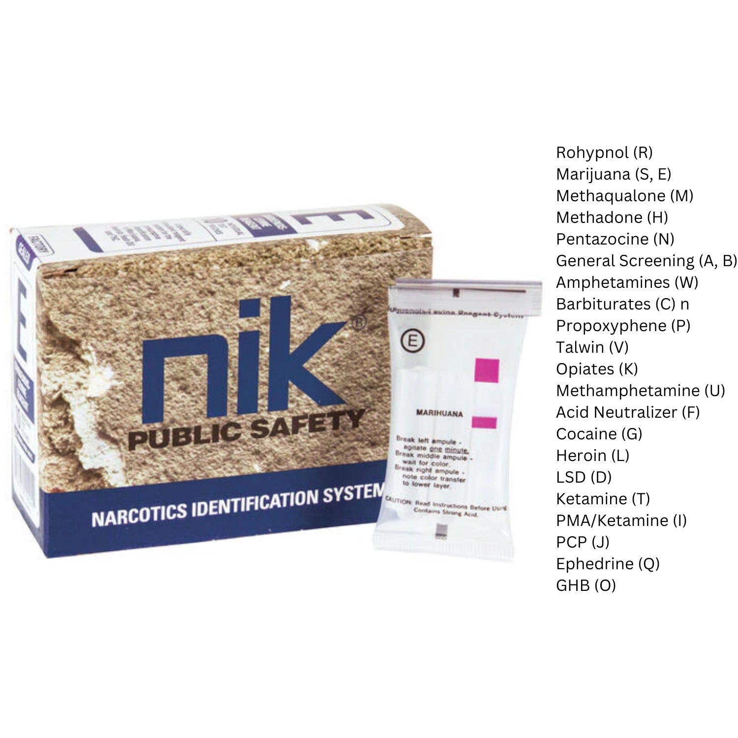 Kits de prueba de drogas/sustancias Identidrug NIK®