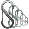 Nite Ize Dual Carabiner stainless steel s-biners in various sizes, ideal for securing keys, gear, and outdoor equipment.