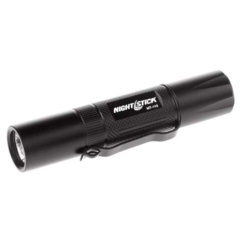 Nightstick Mini-TAC flashlight featuring 150 lumens, CREE LED, and water-resistant aircraft-grade aluminum construction.