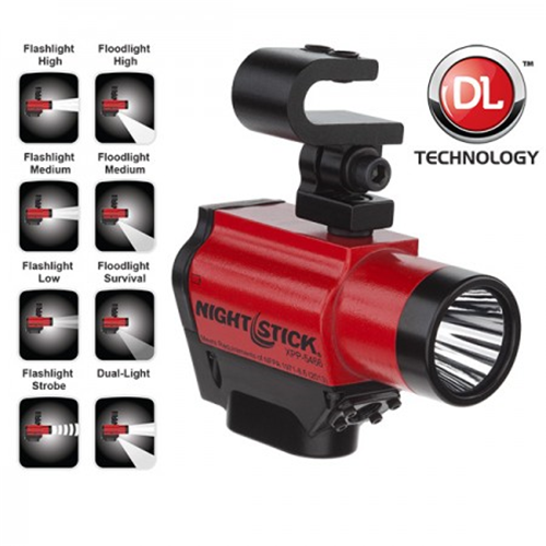 Nightstick FORTEM - Linterna de doble luz montada en casco intrínsecamente segura