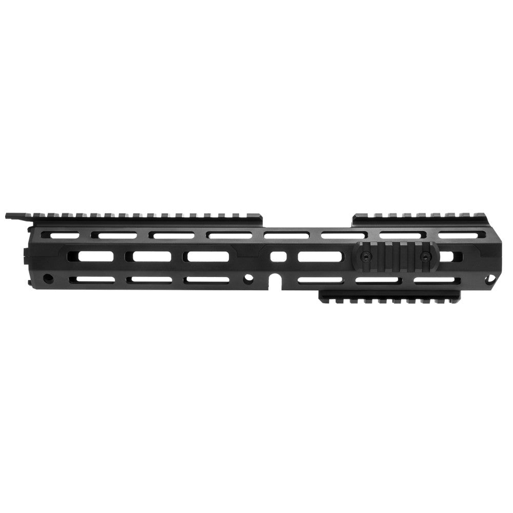 Black metal fence with evenly spaced horizontal bars on a white background