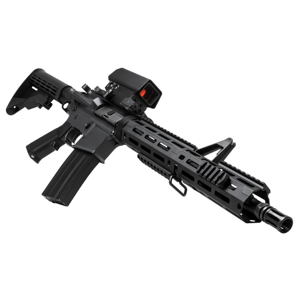 Black rifle on a white background