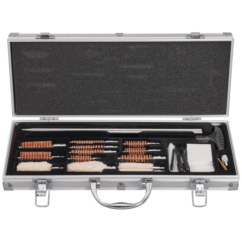 Hoppe’s Universal Gun Cleaning Kit UAC76 with rods, brushes, swabs, and case for pistols, rifles, and shotguns