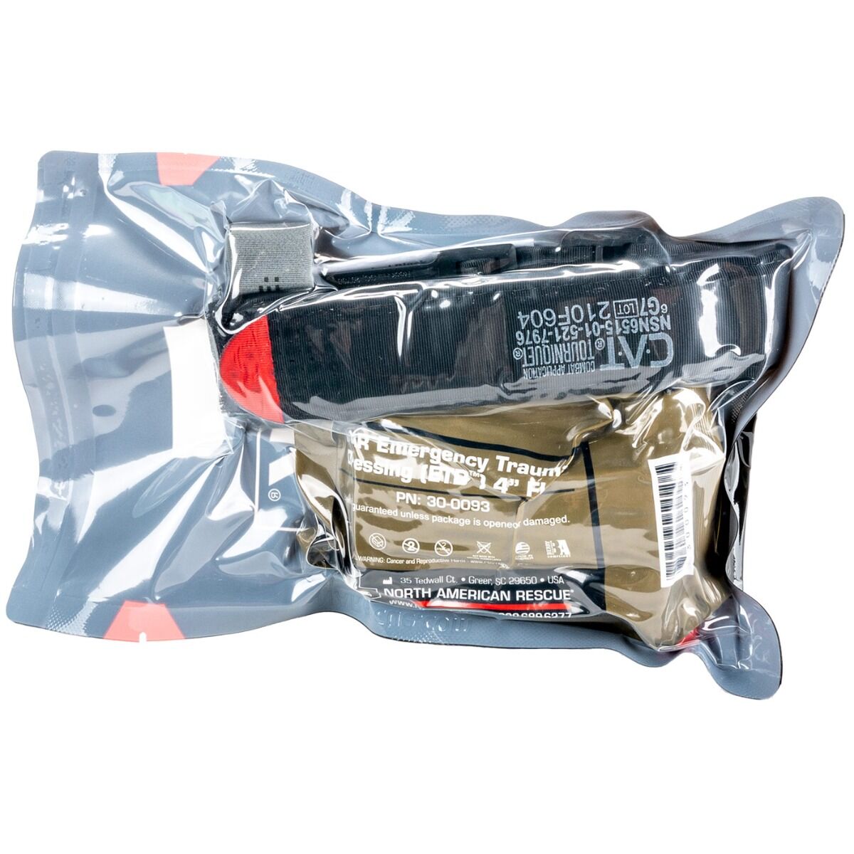 North American Rescue IPOK Trauma Kit with Tourniquet, S-Rolled Gauze, and Gloves – Model 80-0167