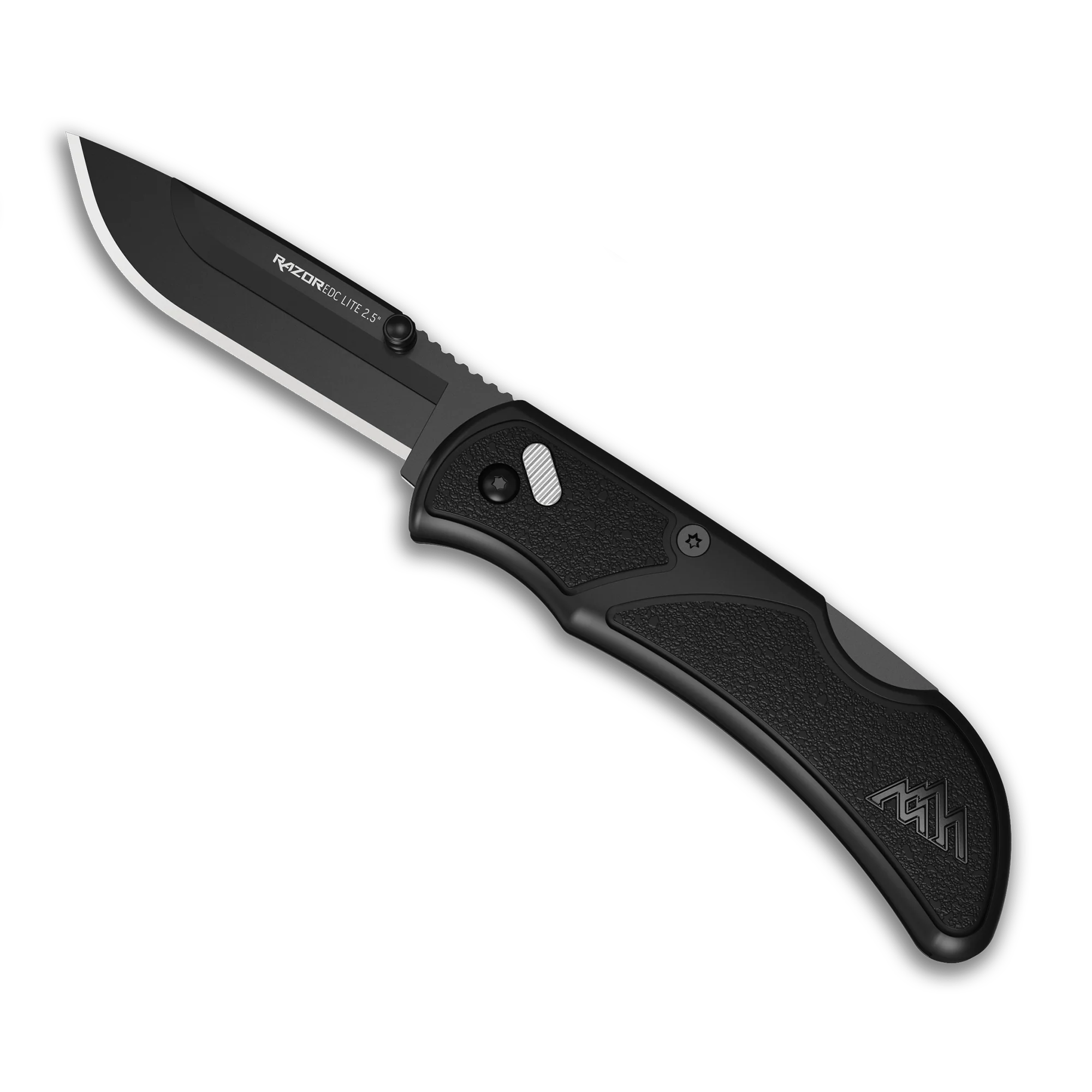 Compact Outdoor Edge Razor-EDC Lite knife with black handle and replaceable blade for everyday adventures.