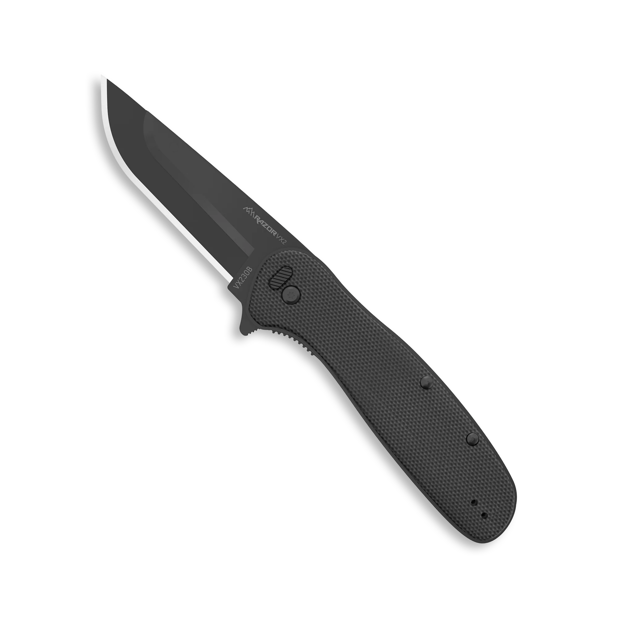 Outdoor Edge Razorvx2 knife with G10 scales and stainless steel blade, perfect for everyday carry and utility tasks.