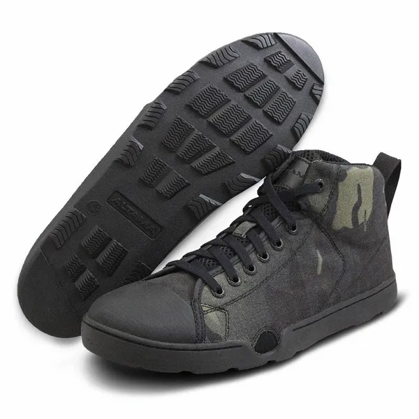 Altama OTB Maritime Assault Mid boot featuring a fin-friendly design and durable, tactical camouflage upper.