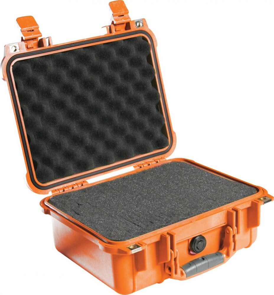 Pelican Products 1400 Small Case – Orange, Foam -