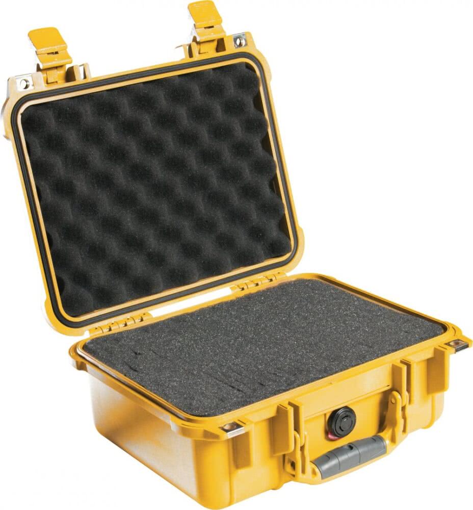 Pelican Products 1400 Small Case – Yellow, Foam -