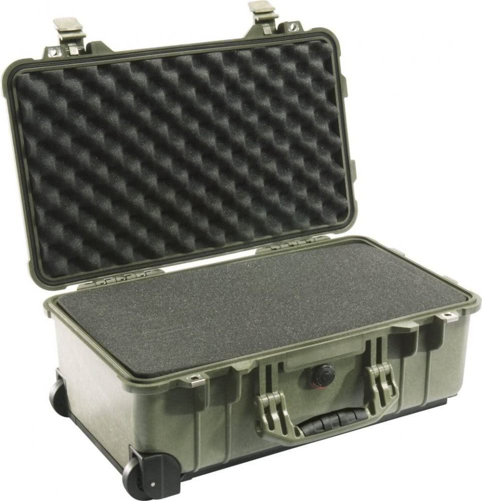 Pelican Products 1510 Carry-On Case – OD Green, Foam -