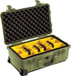 Pelican Products 1510 Carry-On Case &#8211; OD Green, Padded Dividers -