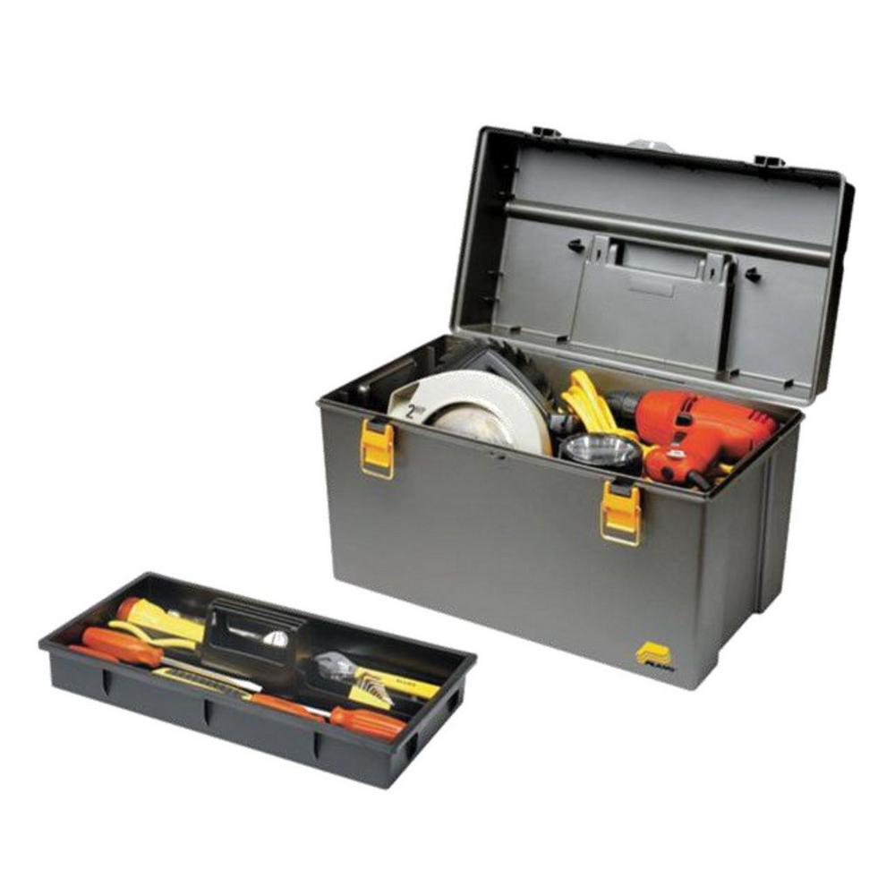 Plano Extra Deep Toolbox open, showcasing tools and supplies for versatile storage and organization.