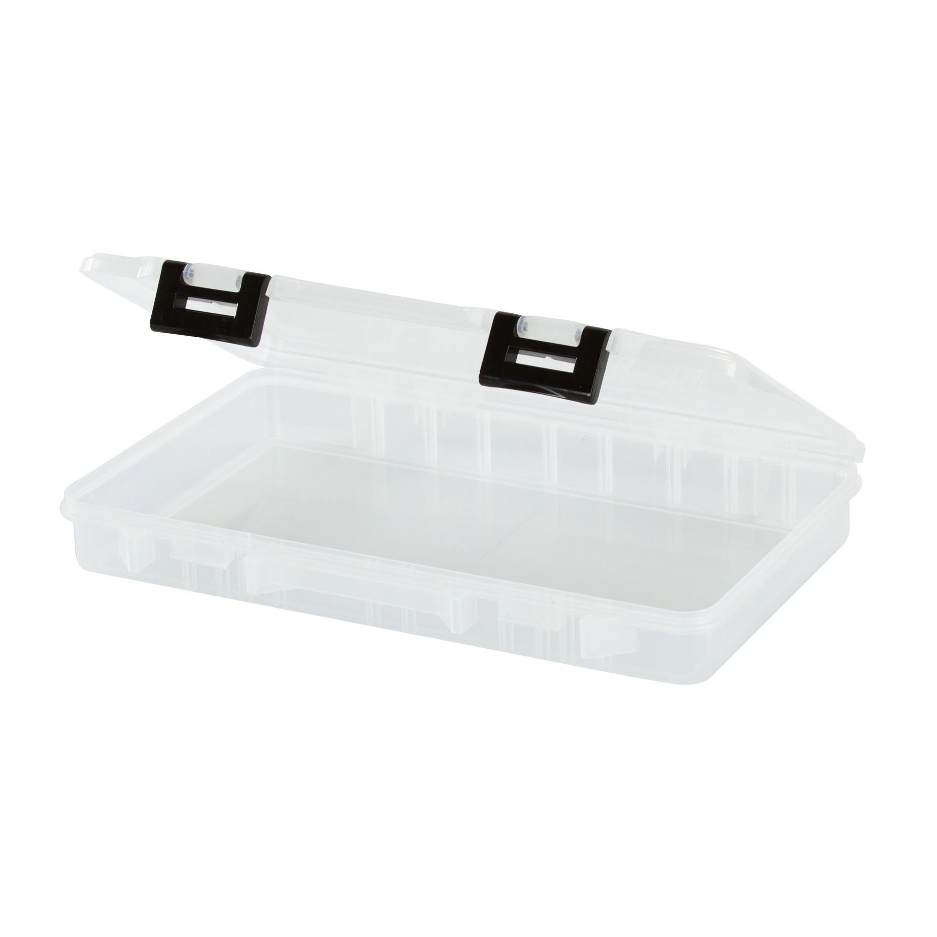 Plano ProLatch 370710 Open-Compartment Stowaway Tackle Storage Box with clear lid and secure latch for organizing large fishing or tool gear