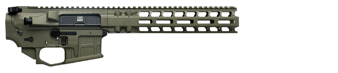 Radian Builder Kit featuring a lightweight olive-colored upper receiver and modular hand guard system.