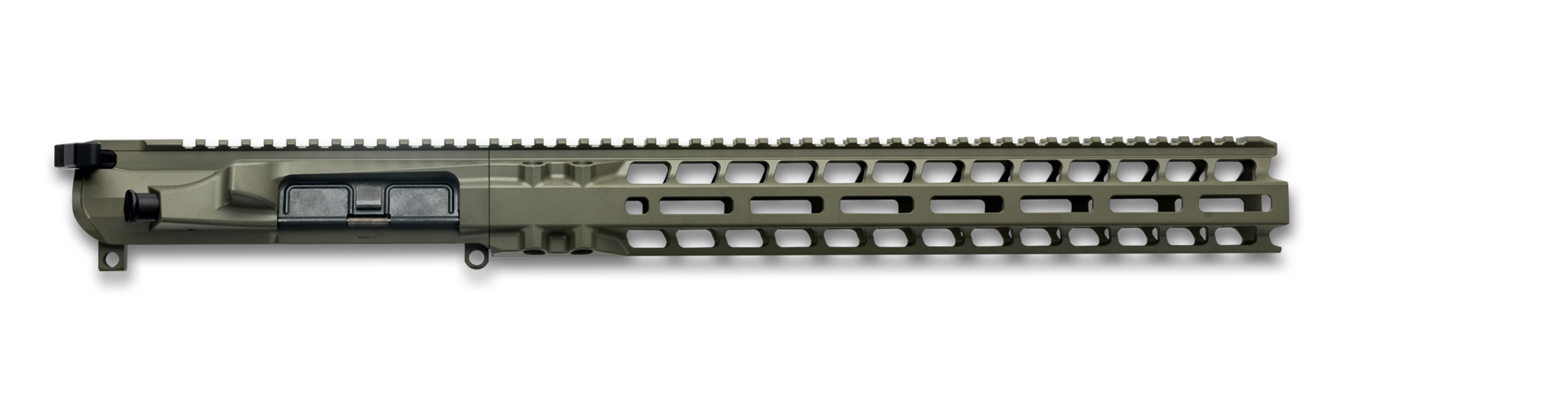 Radian Upper and Hand Guard Set in green, precision CNC machined from billet 7075-T6 aluminum for strength and durability.