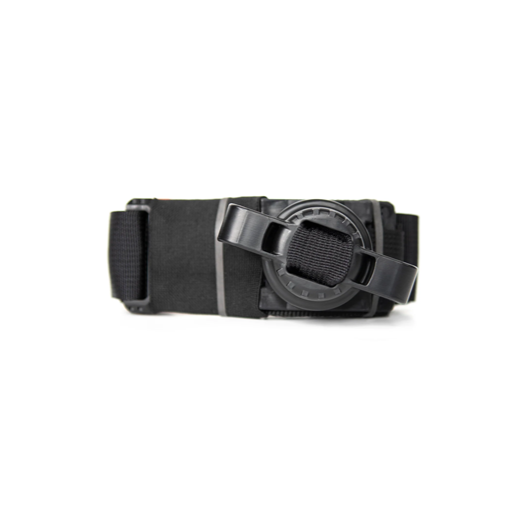 Black belt with a buckle on a white background