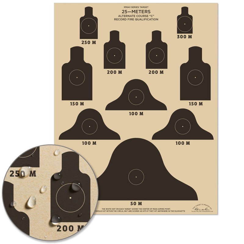 Rite in the Rain 25 Meter Qualification Target with weatherproof design for improved shot evaluation and range performance.