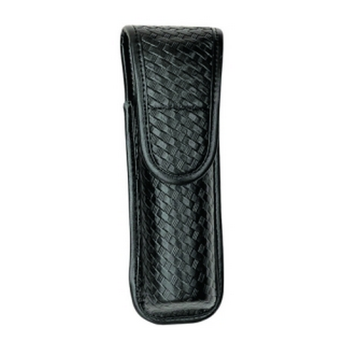 Safariland Model 7907 OC/Mace spray holder with a secure flap and leather-like finish, designed for MK-3 and MK-4 canisters.