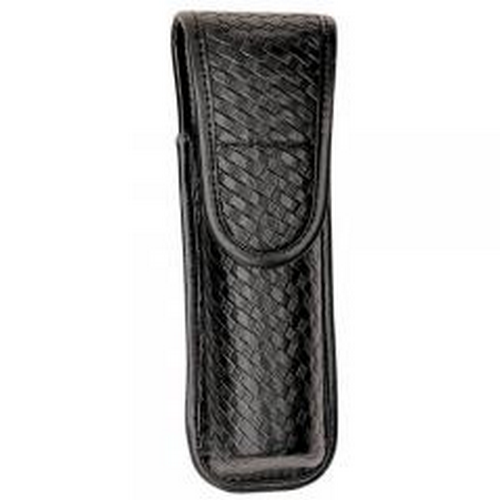 Safariland Model 7907 OC/Mace Spray Holder with full flap and leather-like finish for secure canister storage.