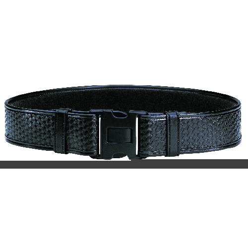 Safariland 2.25 Duty Belt featuring a Duraskin exterior and Tri-Release polymer buckle for secure fit and support.