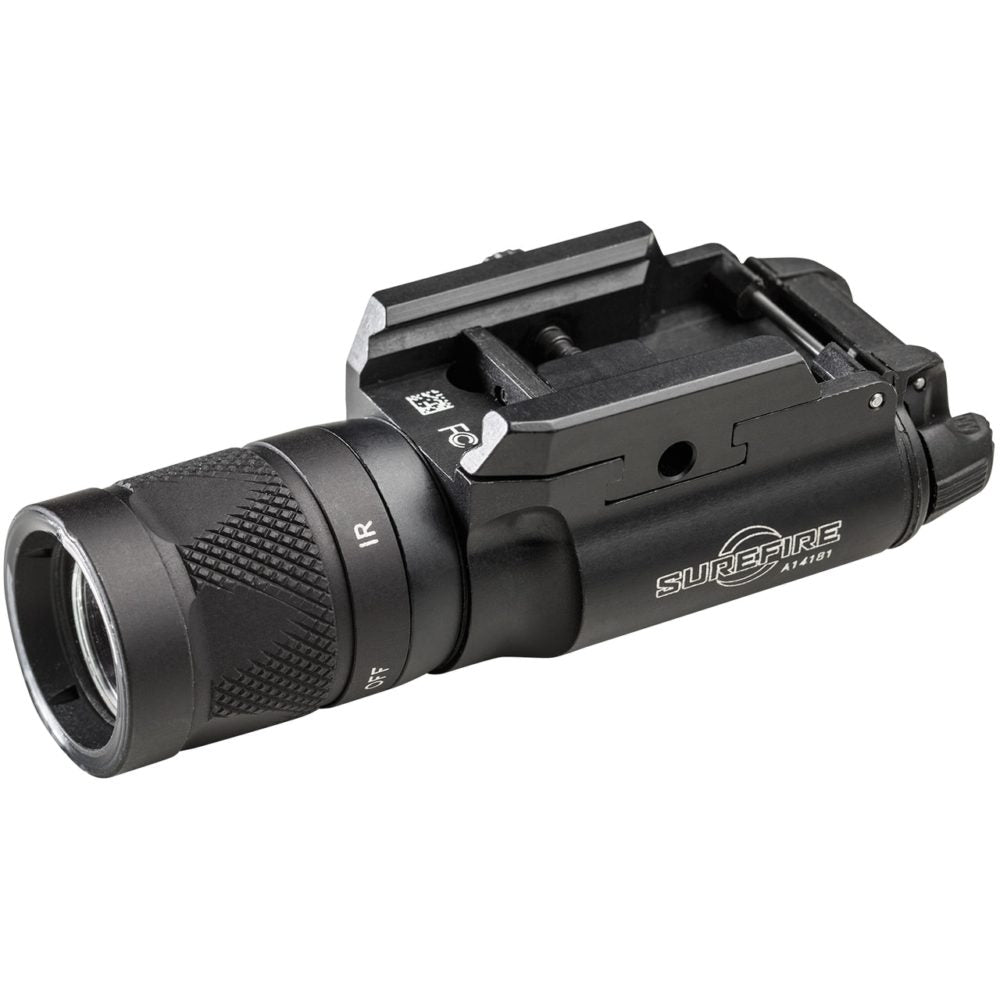 SureFire X300V-B Weaponlight featuring tactical 350-lumen beam and integrated infrared capabilities for enhanced visibility.