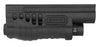 Right side view Nightstick SFL-11WL Shotgun Forend Light for Mossberg 500 590 Shockwave, 1200-lumen LED, waterproof black forend with rubber grip and included hardware