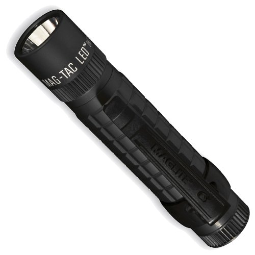 Maglite Mag-Tac Tactical LED Flashlight with detachable pocket clip and multiple lighting modes for versatile use.