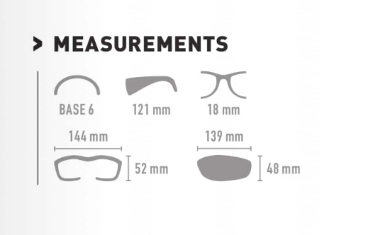 Bobster Speed Cycling Sunglasses – Smoked Crimson Mirror Lens | BSPE01 Measurements
