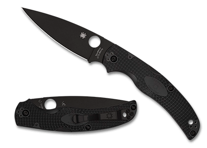 Spyderco Native Chief Lightweight knife featuring a black blade and textured black handle for tactical performance.