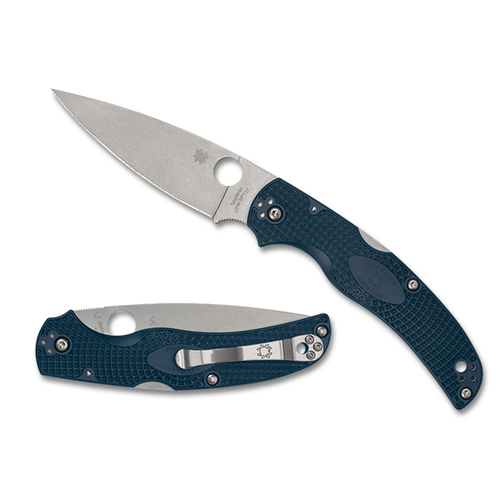 Spyderco Native Chief Blue Lightweight Knife with CPM SPY27 Steel, featuring a durable design and ergonomic grip.