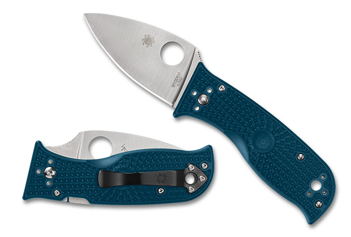 Spyderco Lil’ Temperance knife featuring a Böhler-Uddeholm K390 MICROCLEAN blade and teal handle design.